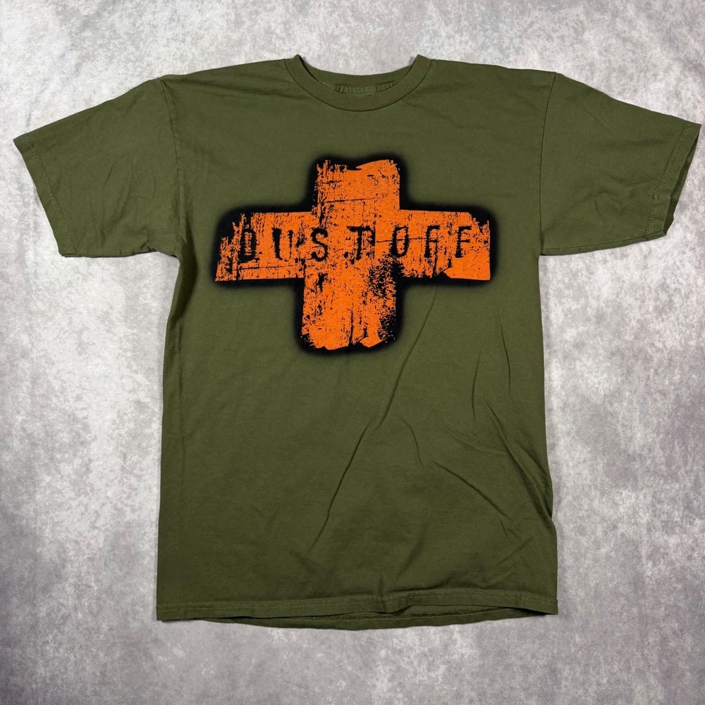 Ranger Up Dust Off Military Graphic T Shirt Mens M Green Orange Cross Streetwear